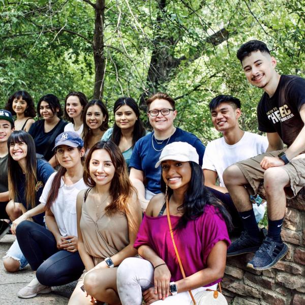 A pre-pandemic group photo of participants in the Public Achievement program.
