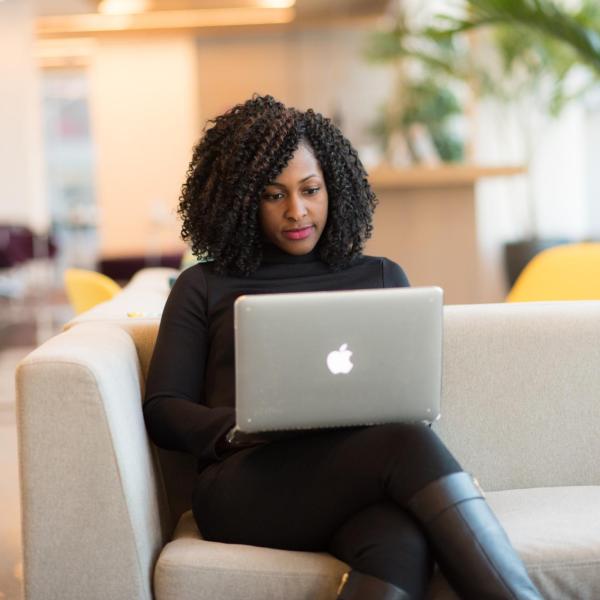 a person using a laptop