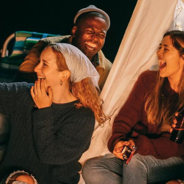 Group of friends laughing