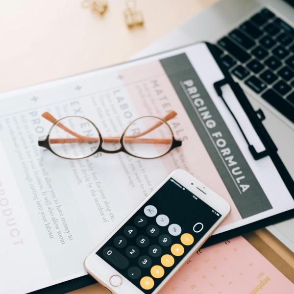 Calculator and spreadsheet.