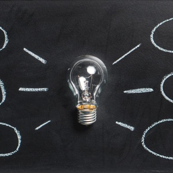 Lightbulb sparking ideas
