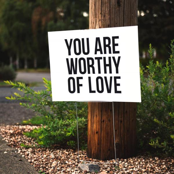 A yard sign