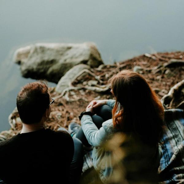 two friends talking
