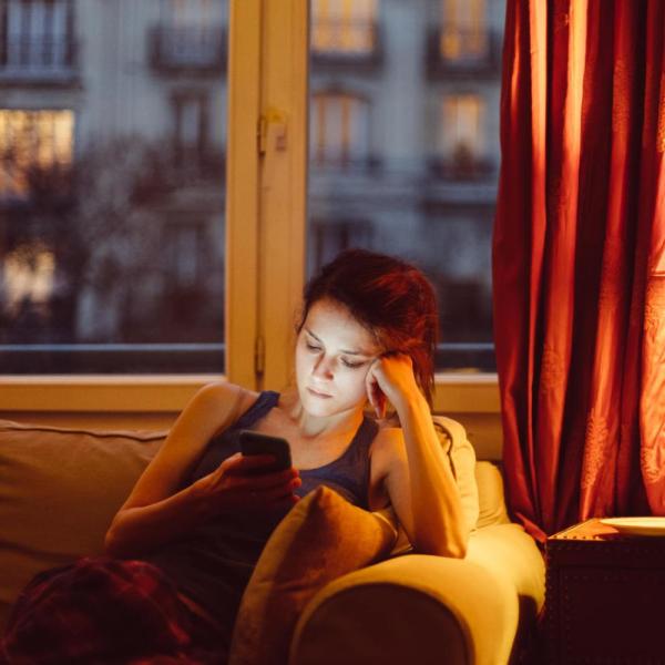 person on phone