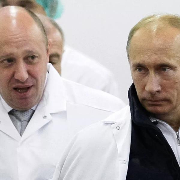 Wagner mercenary chief Yevgeny Prigozhin and Vladmir Putin