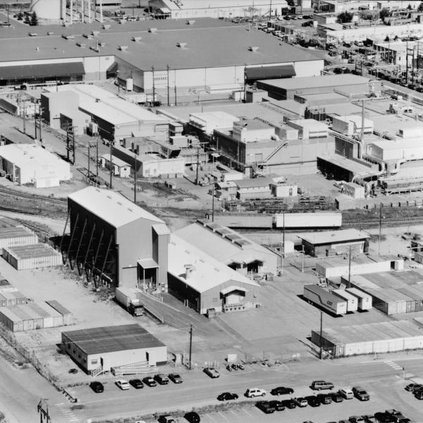 An aerial view of the former Rocky Flats site.