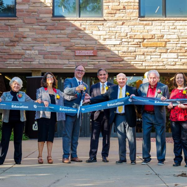 campus leadership at the ribbon-cutting ceremony