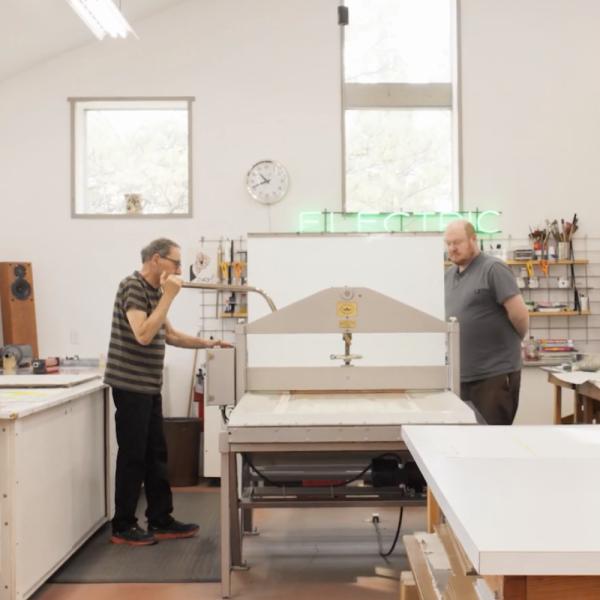 artists working in a studio