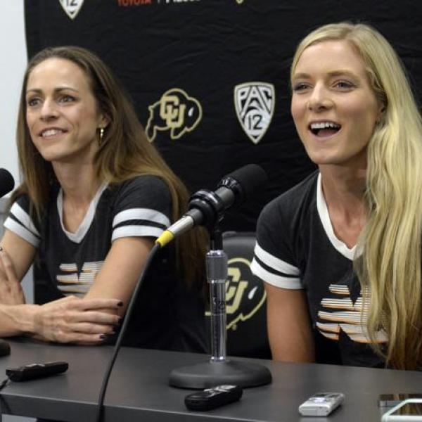 Jenny Simpson and Emma Coburn, courtesy of www.buffzone.com
