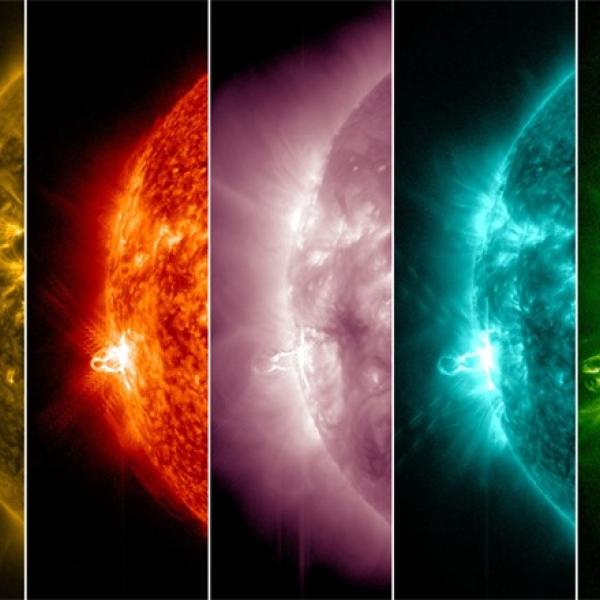 Image of solar flares