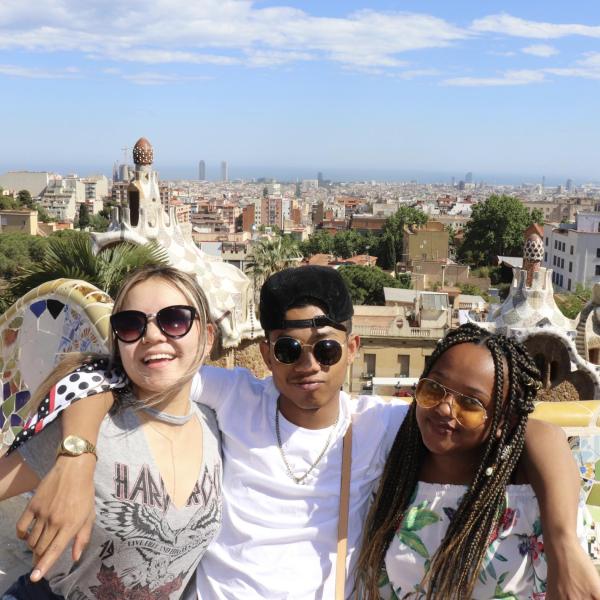 Students in Barcelona, Spain