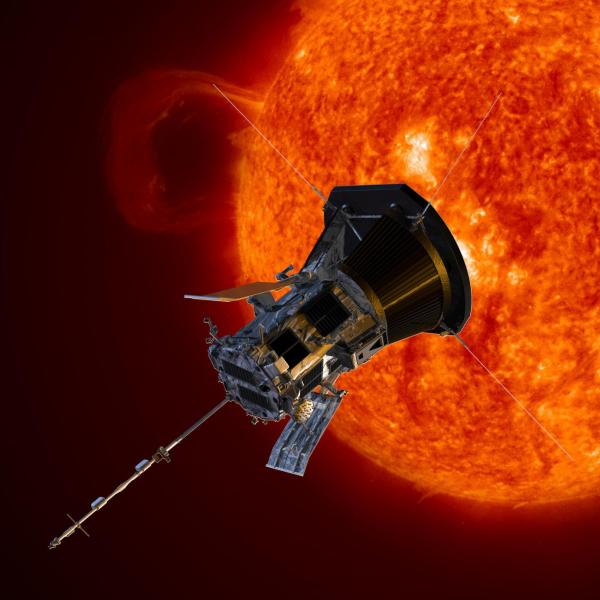 An illustration showing the Parker Solar Probe