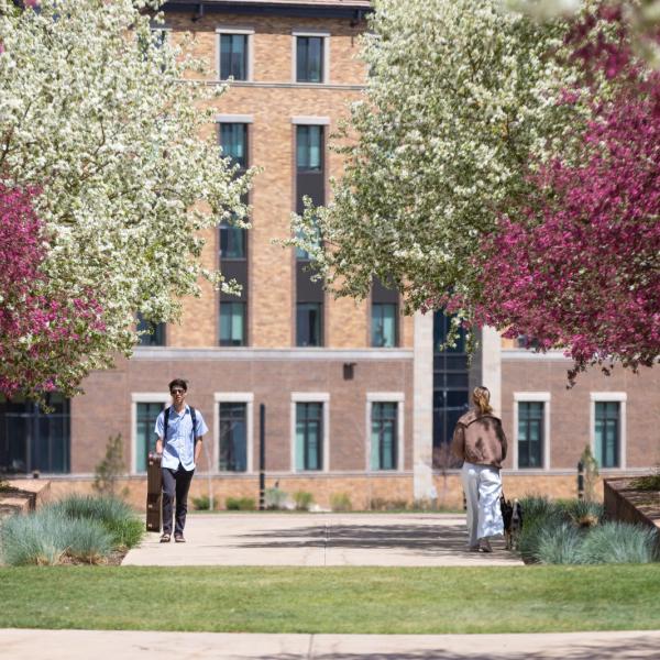 students on campus