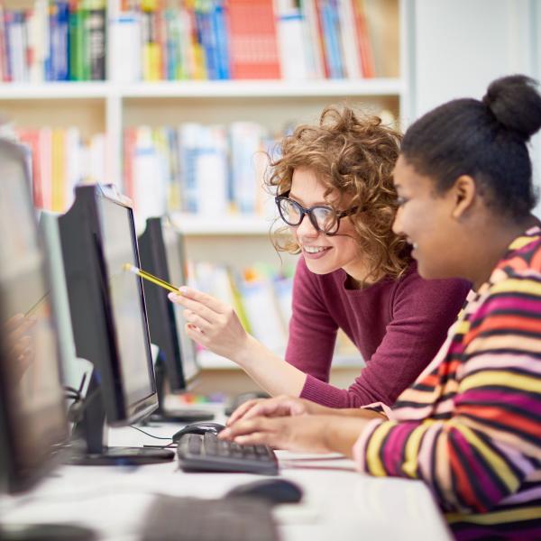 students in a computer lab