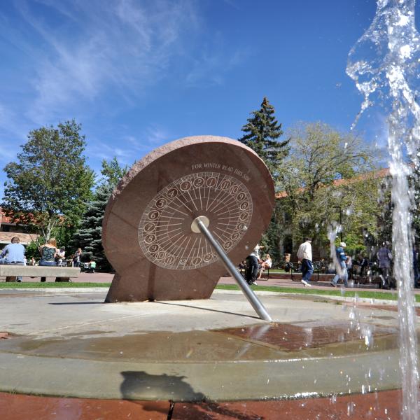 Sundial at Norlin Library