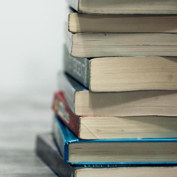 Stack of textbooks