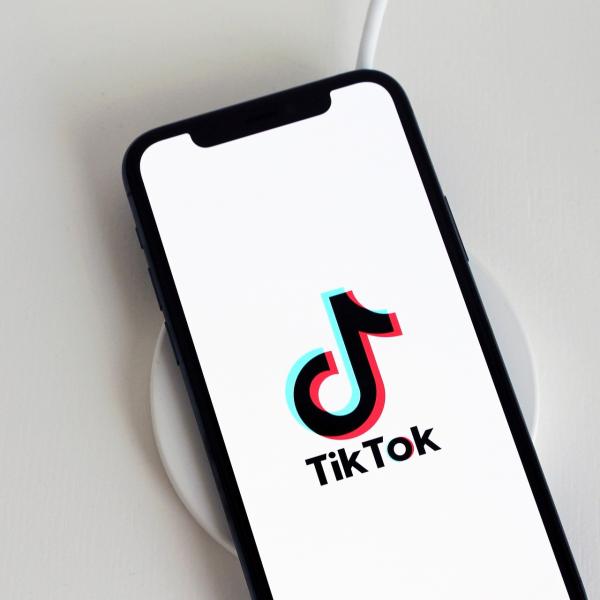 Smart phone with TikTok logo on the screen