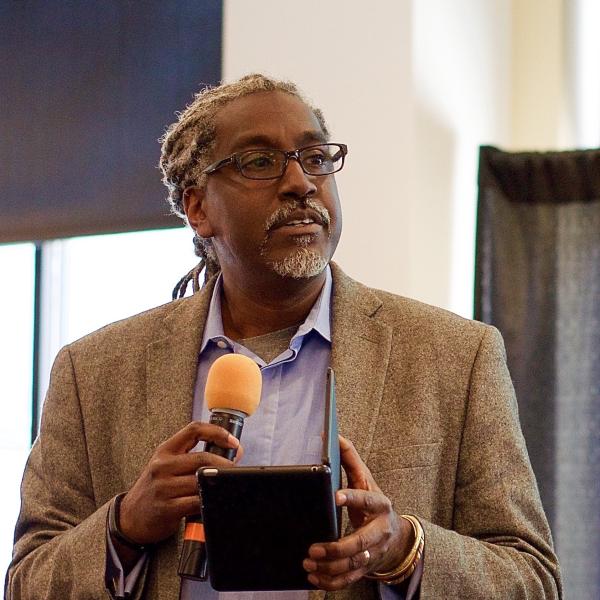 Timothy Eatman of Imagining America speaks at CU Boulder in June about publicly engaged scholarship.