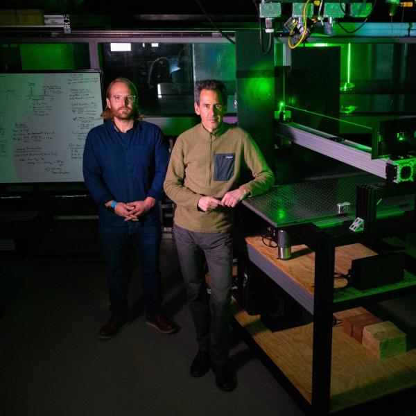 Aaron True, Postdoctoral Researcher (left) and John Crimaldi