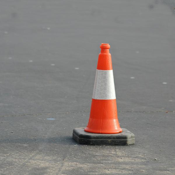 Orange traffic cone