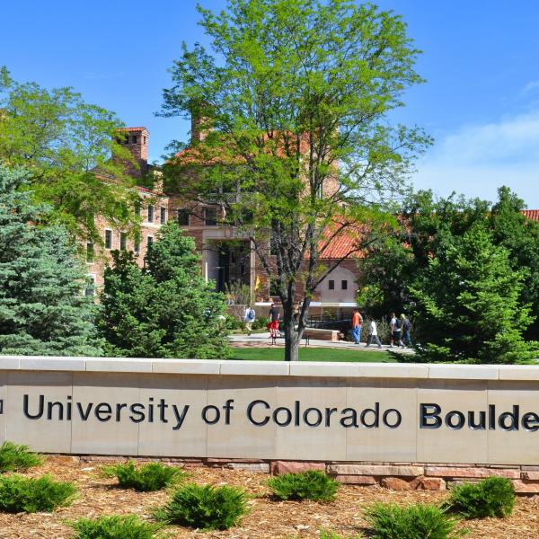 University of Colorado Boulder sign