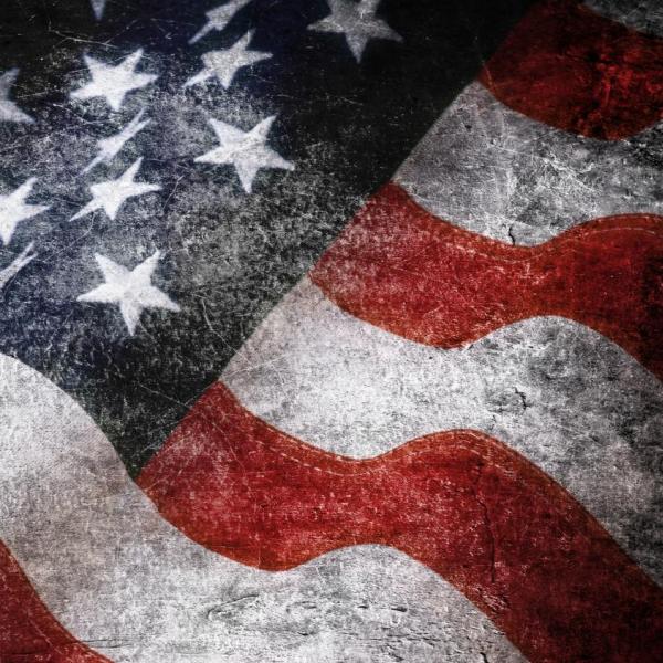 Close-up of United States flag