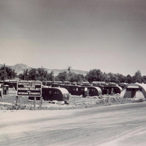 A World War II veterans' trailer park on the CU Boulder campus.