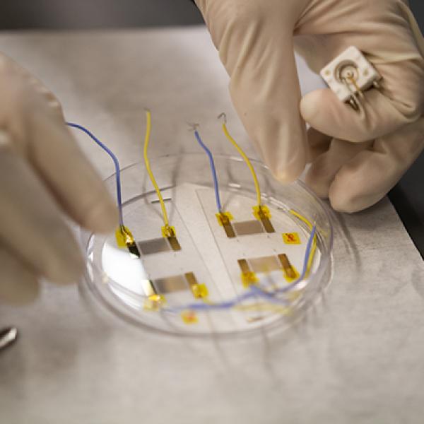 Acousto Thermal Shift Assay devices being assembled