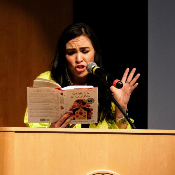 Author and Colorado native Kali Fajardo-Anstine provides the keynote speaker the CU Boulder 2020 Spring Diversity Summit. (Photo by Glenn Asakawa/University of Colorado)