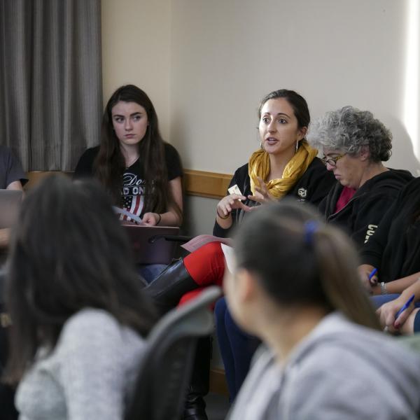 A group discussion at the Summit