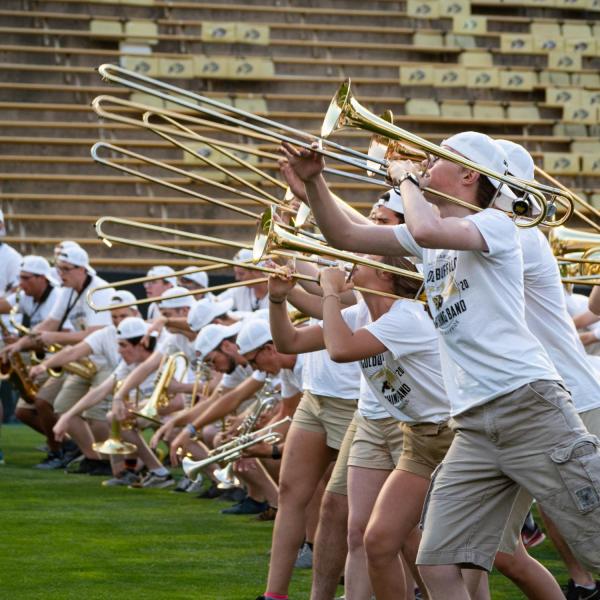 Scenes from the 2019 CU Kickoff at Folsom Field. (Photo by Glenn Asakawa/University of Colorado)