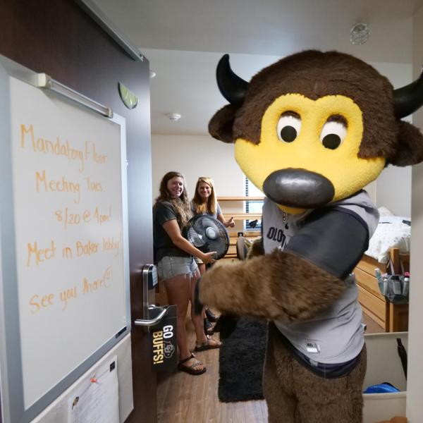 Scenes from move-in on Tuesday, Aug. 20, 2019, at Baker Hall. (Photo by Glenn Asakawa/University of Colorado)