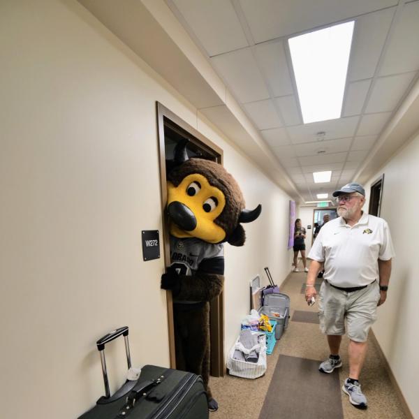 Scenes from move-in on Tuesday, Aug. 20, 2019, at Baker Hall. (Photo by Glenn Asakawa/University of Colorado)