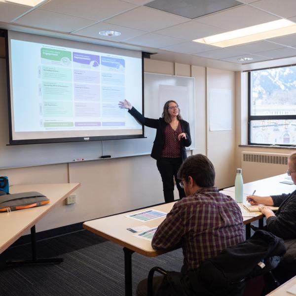 A session titled “Universal Design for Learning: Reflections on Making Experiences Inclusive” at the CU Boulder 2020 Spring Diversity Summit. (Photo by Glenn Asakawa/University of Colorado)