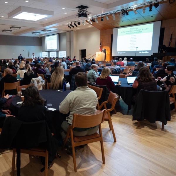 Speakers, staff and participants immerse themselves in the CU Boulder 2020 Spring Diversity Summit. (Photo by Glenn Asakawa/University of Colorado)