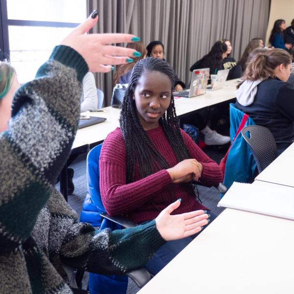 Speakers, staff and participants listen and discuss points on the session titled “Cultural Appropriation is Real, but What Exactly is it?” at the CU Boulder 2020 Spring Diversity Summit. (Photo by Glenn Asakawa/University of Colorado)