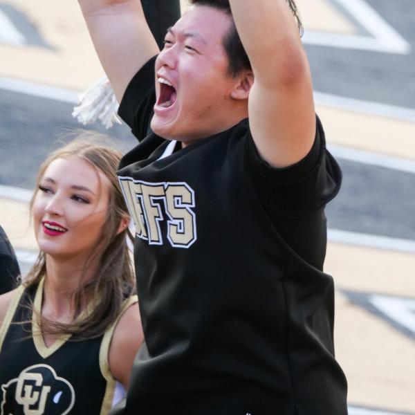 First year students attend 2021 Kickoff and Spirit Night at Folsom Field on Aug. 20, 2021. (Photo by Glenn Asakawa/University of Colorado)