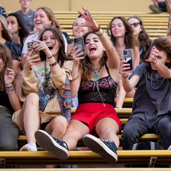 First year students attend 2021 Kickoff and Spirit Night at Folsom Field on Aug. 20, 2021. (Photo by Glenn Asakawa/University of Colorado)