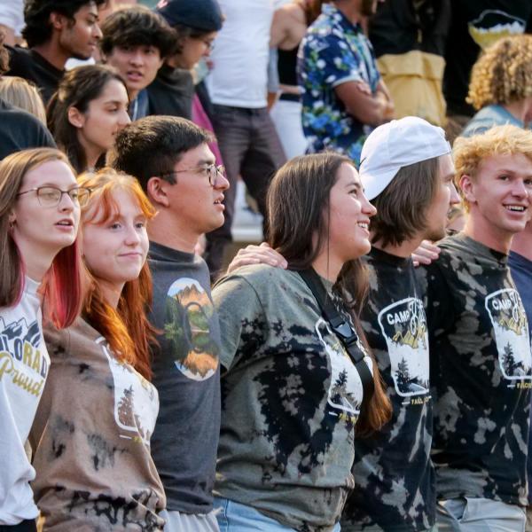 First year students attend 2021 Kickoff and Spirit Night at Folsom Field on Aug. 20, 2021. (Photo by Glenn Asakawa/University of Colorado)