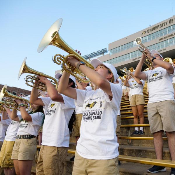First year students attend 2021 Kickoff and Spirit Night at Folsom Field on Aug. 20, 2021. (Photo by Glenn Asakawa/University of Colorado)
