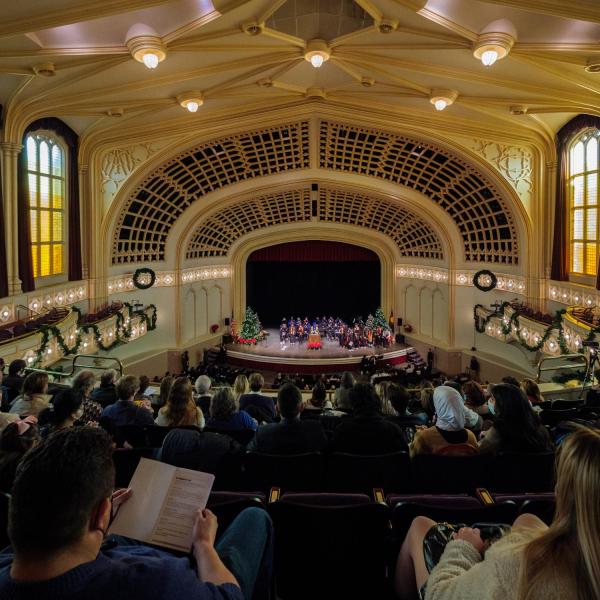 2021 winter conferral ceremony in Macky Auditorium. Photo by Patrick Campbell.