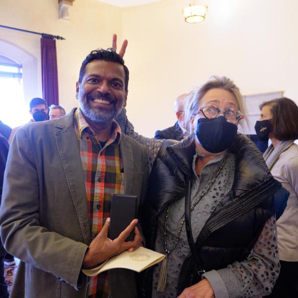 Harsha Gangadharbatla and Dean Lori Bergen