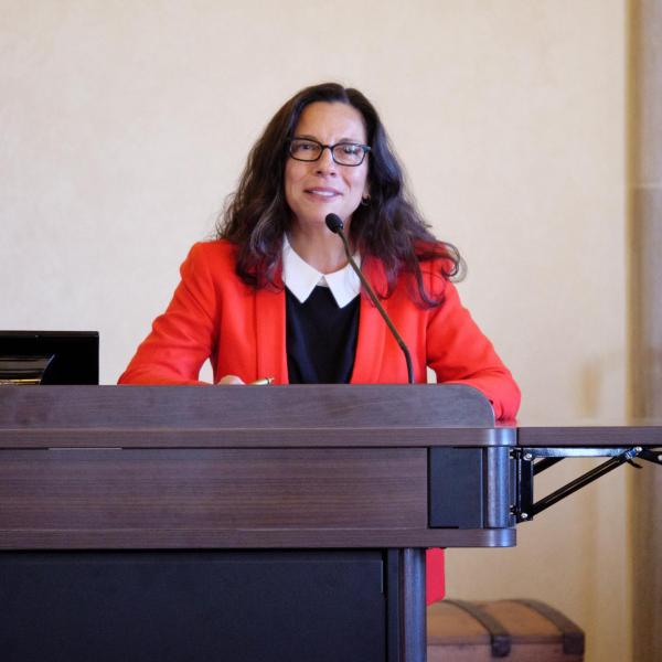 Vice Provost Michele Moses speaks at the awards ceremony