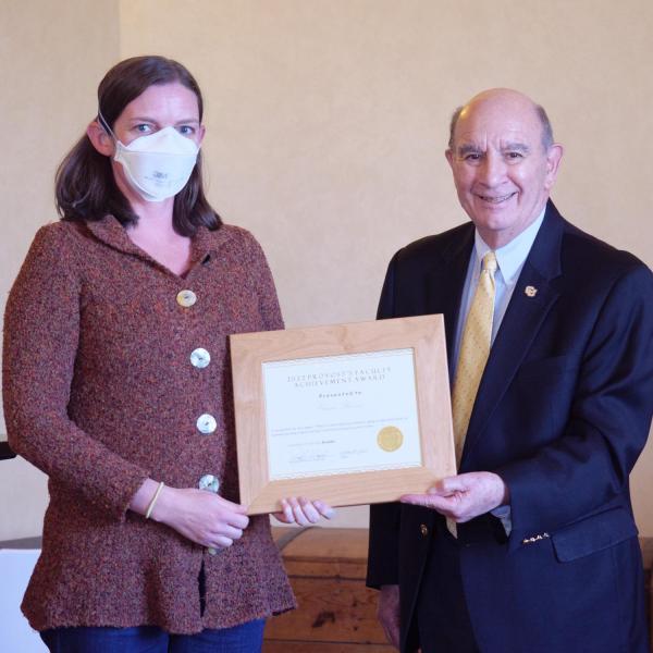 Eleanor Browne and Chancellor Phil DiStefano