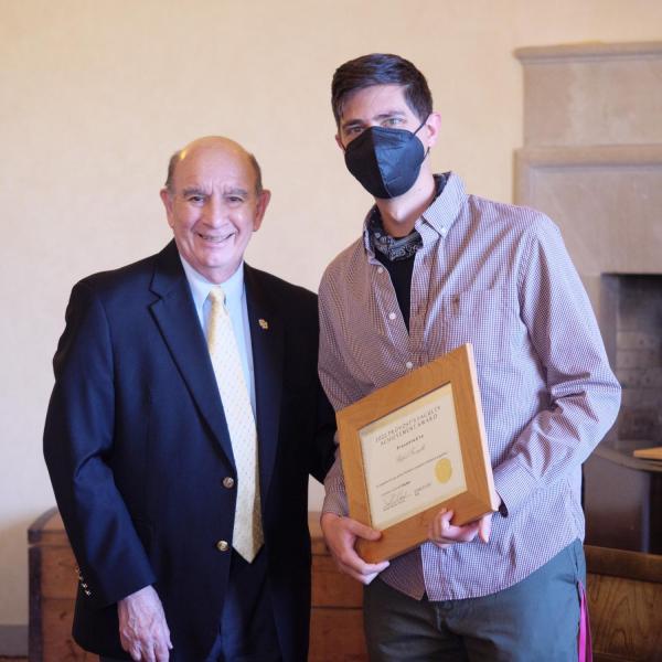 Rafael Frongillo and Chancellor Phil DiStefano
