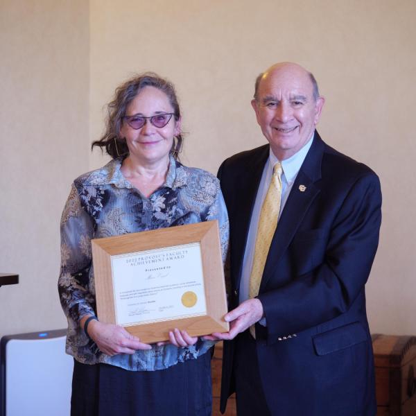 Mimi Engel and Chancellor Phil DiStefano