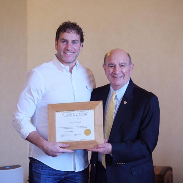 Philip Fernbach and Chancellor Phil DiStefano