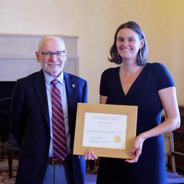 Sherri Cook and Provost Russ Moore