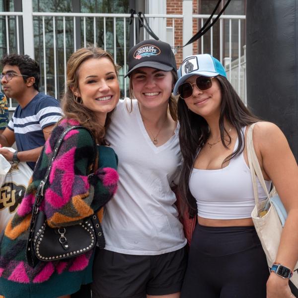 Graduating students celebrating at Grad Bash
