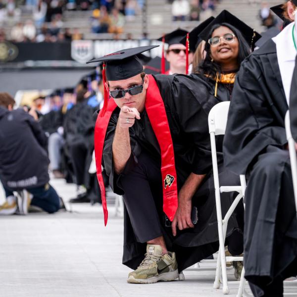 Graduates seated during the commencement ceremony